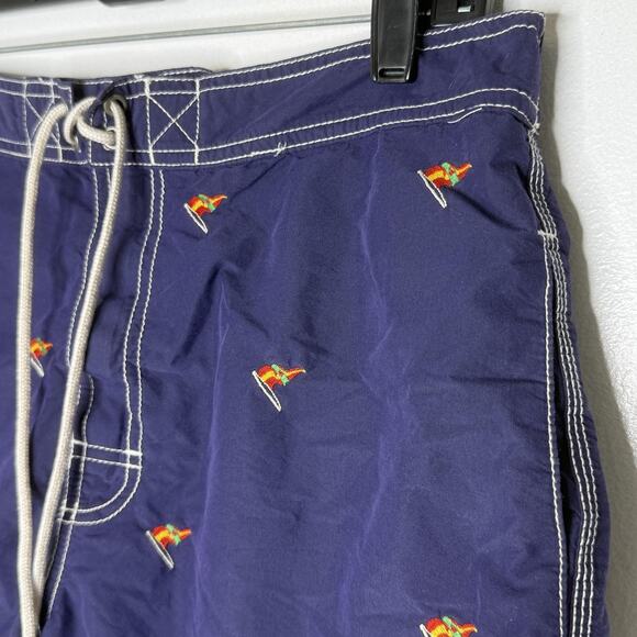 Polo Ralph Lauren Swim Trunks Mens Medium Nautical Flag Board Shorts Beach - Picture 2 of 6